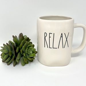 Brand New Rae Dunn By Magenta Relax White Mug
